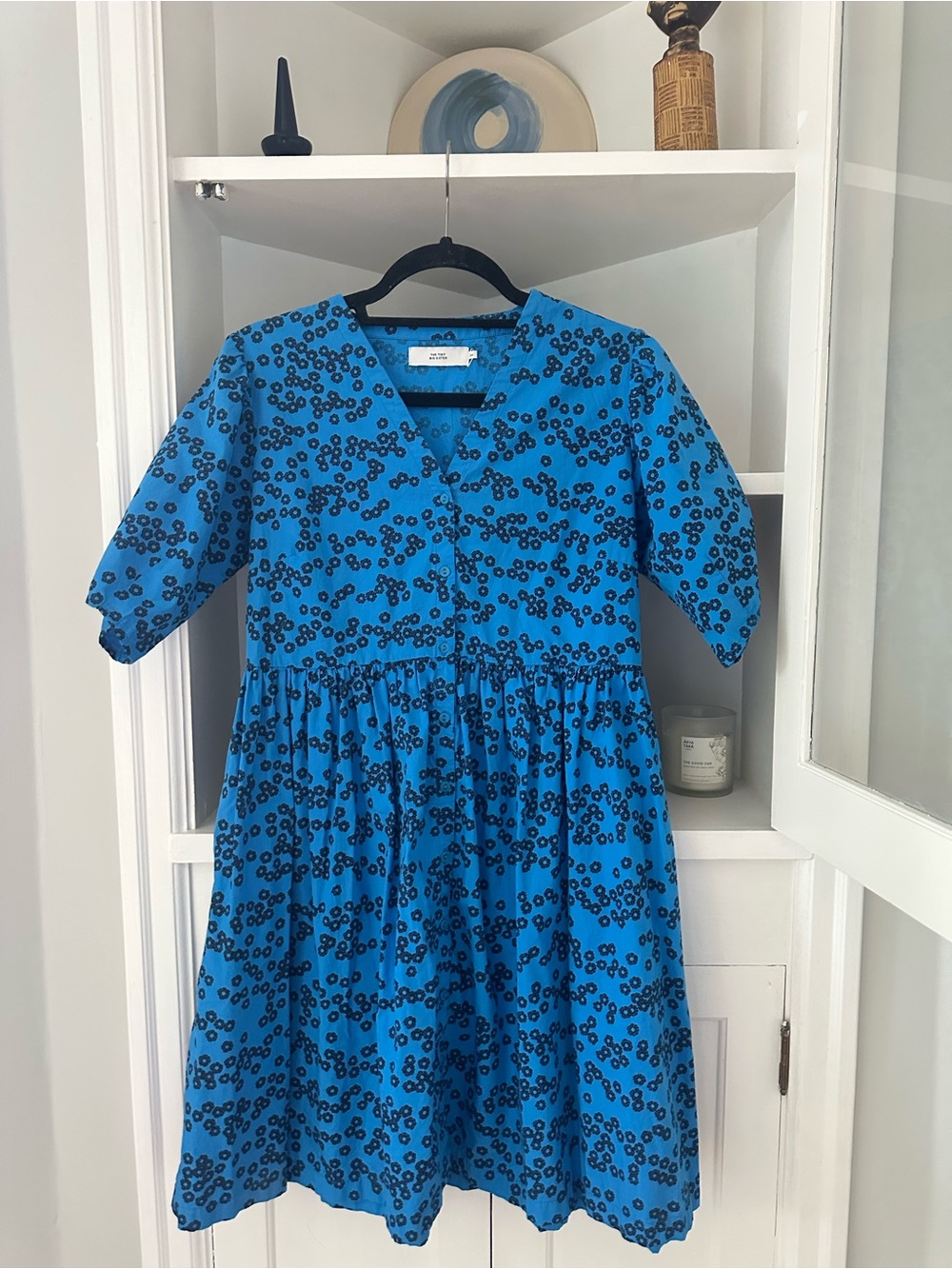 Tiny Big Sister cotton poplin floral mini dress new